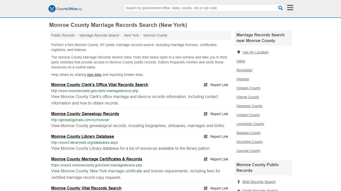 Monroe County Marriage Records Search (New York) - County Office